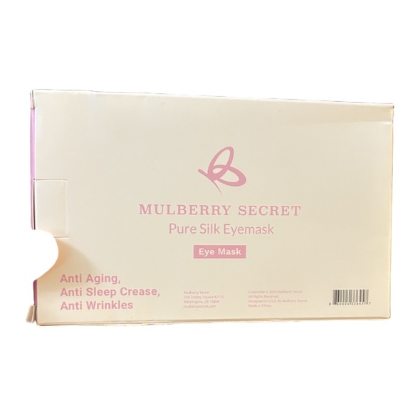 Mulberry White Silk Eye Mask - Picture 3 of 4